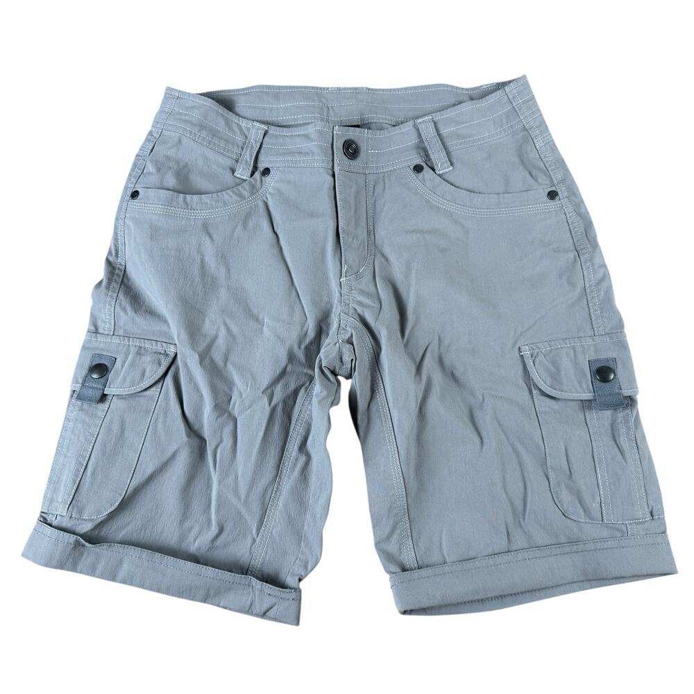 Kuhl Women Cargo Shorts Size 6 Gray Hiking Granola Girl Outdoors Camping Utility